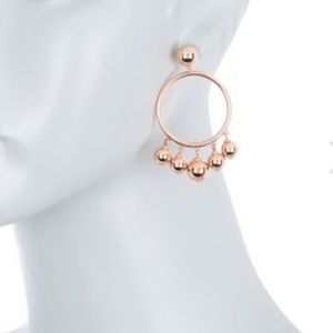 Kate Spade Rose Gold Plated Bauble Hoop Earrings